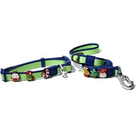 The New Dual-Color Embossed Pet Leash Set Is A Pet Product That Combines Appearance, Fun And Practicality. It Not Only Ensures A Great User Exper (Option: Green-25mm)