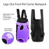 Dog Carrier Backpack Legs Out Front Pet Backpack Carrier Travel Bag Adjustable Shoulder Straps for Hiking Camping Shopping Biking