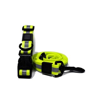 Reflective Leash Set It Can Reflect Light Sources Effectively Enhancing The Safety Of Pets During Outdoor Outings (Option: Yellow-20mm)