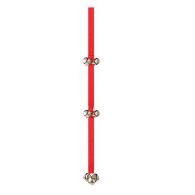 Dog Doorbells Adjustable Pet Doorbells Dog Potty Bells for Dog Training 7 Extra Large Loud 1.4” DoorBells (Option: Red)