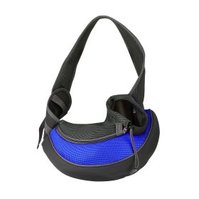 Pet Carrier for Dogs Cats Hand Free Sling Adjustable Padded Strap Tote Bag Breathable Shoulder Bag Carrying Small Dog Cat (Option: Blue_S)