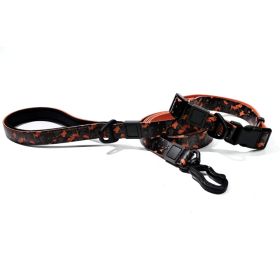 UV Printing Camouflage Embossed Pet Leash Set Is A Perfect Combination Of Style And Functionality Specially Designed For Pets' Outdoor Activities (Option: Red-25mm)