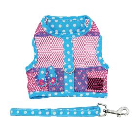 Cool Mesh Dog Harness Under the Sea Collection (Color: Pink and Blue Flip Flop, size: medium)