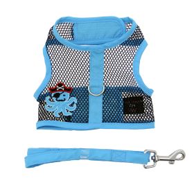Cool Mesh Dog Harness Under the Sea Collection (Color: Pirate Octopus Blue and Black, size: medium)