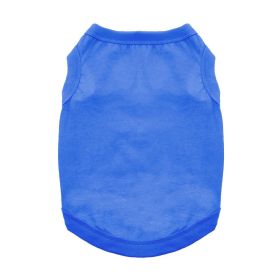 Cotton Dog Tank (Color: Nautical Blue, size: medium)